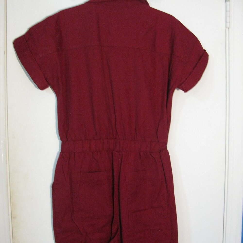Universal Threads Jumpsuit Size 4 NWT $40 Red Pockets Button Up Cropped - Picture 5 of 6